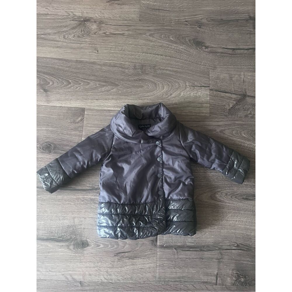 Cynthia Rowley  girl polyester sage snap front light weight winter coat  12 mo